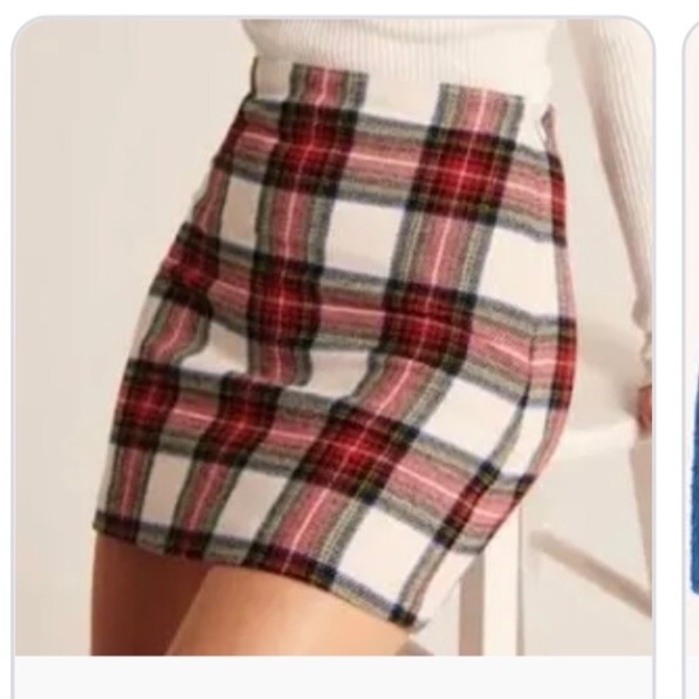 Abercrombie & Fitch Red Plaid Skirt